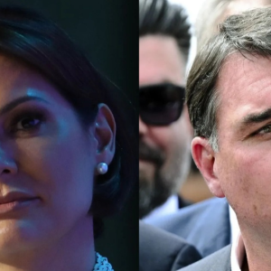 Flávio diz que Michelle Bolsonaro entrará na campanha no “tempo dela”