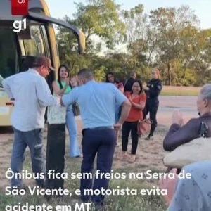 Motorista evita acidente após ônibus perder o freio em serra de MT