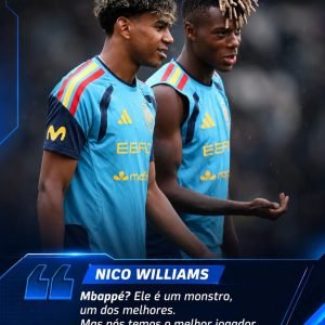 SEM CLUBISMO!  Nico Williams saiu em defesa do amigo Lamine Yamal.