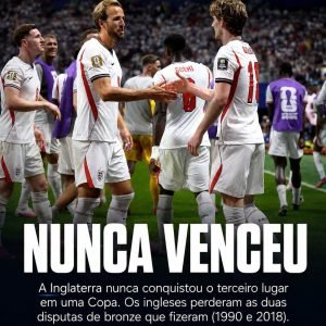 MARCA NEGATIVA!A Inglaterra entra em campo hoje tentando encerrar mais um ta…