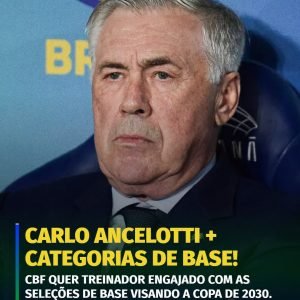 Uma das exigências da CBF para Carlo Ancelotti visando a Copa de 2030 é o treina…