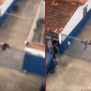 Suspeito invade escola em Várzea Grande em fuga da PM e é preso