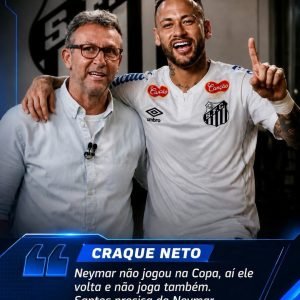 TRETA ANTIGA!  Neto não perdoou as atitudes do Neymar com o Santos.