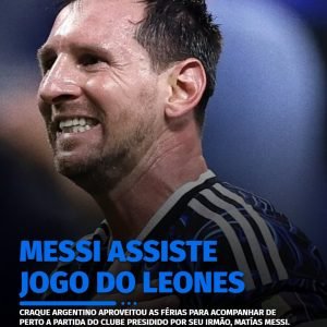 Lionel Messi marcou presença no jogo do Leones de Rosario, clube comandado por s…
