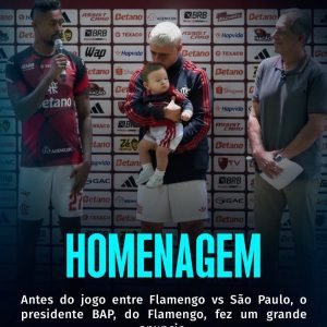 UMA GRANDE HOMENAGEM! 

Antes do jogo contra o São Paulo, o presidente BAP, do …