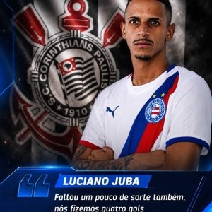 Luciano Juba, lateral do Bahia, criticou a arbitragem contra o Corinthians.