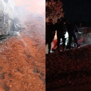Corpo carbonizado é encontrado dentro de carro em chamas em zona rural de MT