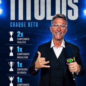 Ídolo do Corinthians, o Neto conquistou 5 títulos como profissional na carreira…