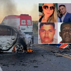 MT: Avô, neto, vizinho e servidora morrem em acidente entre carros na Estrada da Guia