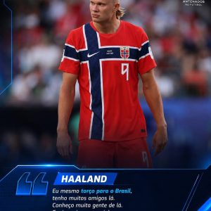 Haaland revelou ter um carinho especial pelo Brasil.

#Brasil #Haaland #Antenad…