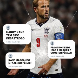 Harry Kane quase vira vilão da Inglaterra com pênalti cometido após fazer mais u…