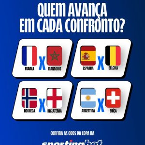 Quem avança para as semis da Copa? Quais são os seus palpites?

+18. Jogue com r…