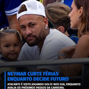 “MUITO FELIZ”  Neymar aproveitou para se aventurar em outro esporte durante as f…