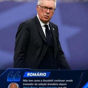 Romário pede a demissão de Ancelotti após a eliminação do Brasil na Copa.

#Bra…