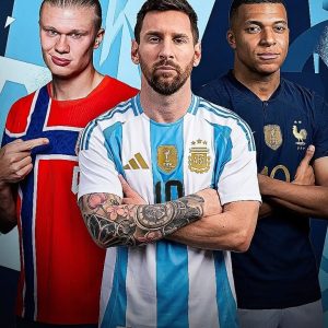 A Briga pela artilharia na Copa:

 Messi – 9 gols
 Mbappé – 9
 Haaland – 7 gols…
