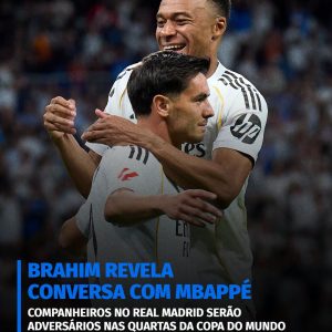 Brahim Díaz contou que conversou com Kylian Mbappé antes do duelo entre Marrocos…