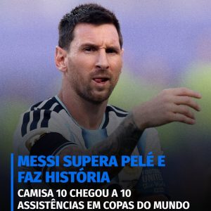 Além do recorde, Messi participou novamente de um gol da Argentina e teve sua a…