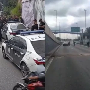 RJ: Policiais civis são baleados em ataque de traficantes na avenida Brasil