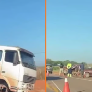 Motorista morre após caminhão invadir pista contrária em acidente na BR-163 em MT