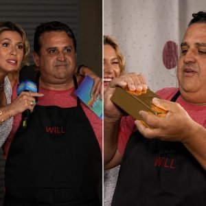 Cuiabano recebe barra de ouro após conquistar prêmio de R$ 1 milhão no Familhão do Domingão com Huck; veja vídeo