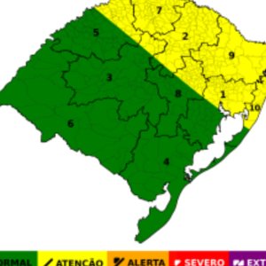 RS enfrenta chuva e granizo nesta quarta; rios estão sob risco de inundação
