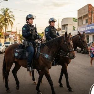 Cavalaria da Polícia Militar apreende adolescente com pinos de cocaína em Nova Mutum