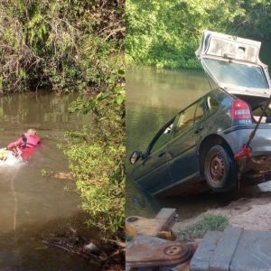 Motorista cai em rio de Sinop (MT) e sobrevive após ficar agarrado a galhos