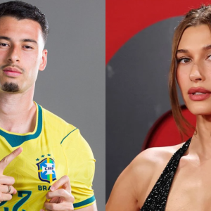 Parecidos? Fãs apontam semelhança entre Gabriel Martinelli e Hailey Bieber