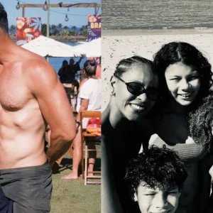 De folga, ator de “Quem Ama Cuida” aproveita dia de sol em família