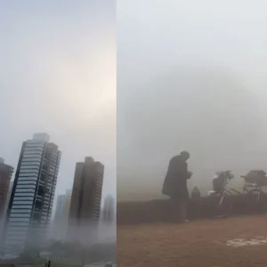 Neblina surpreende Cuiabá e Chapada; veja quando o calor volta com força