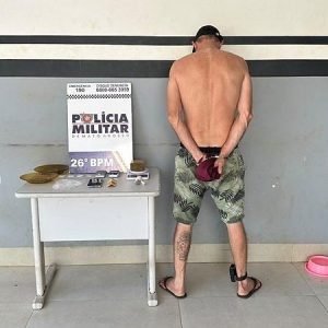 PM prende homem por suspeita de tráfico e apreende drogas em Nova Mutum