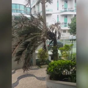 Duas pessoas morrem em desabamento após fortes ventos no Rio