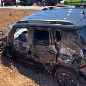 Motorista de Jeep Renegade zero km entra na contramão e provoca grave acidente na BR-163 entre Lucas e Sorriso