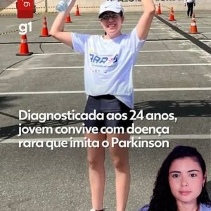 Diagnosticada aos 24 anos, jovem convive com doença rara que imita o Parkinson