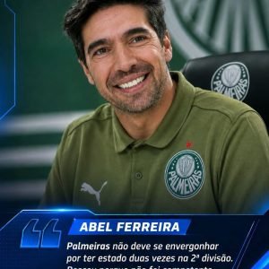 Abel Ferreira causou polêmica na coletiva após a vitória do Palmeiras.