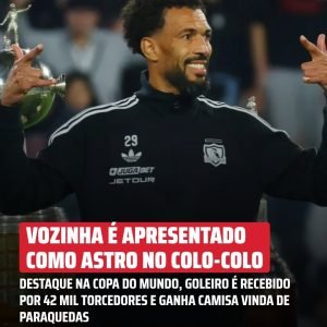 O goleiro Vozinha teve uma recepção de nível mundial ao ser apresentado para mai…