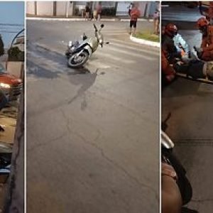 Carro e motocicleta se envolvem em acidente no bairro Arara Azul em Nova Mutum/MT | Power Mix