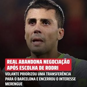 O Real Madrid saiu da disputa por Rodri após o volante priorizar uma transferênc…