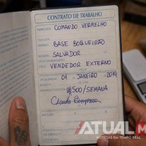 Facção teria registrado traficante como “vendedor externo” com salário semanal de R$ 500