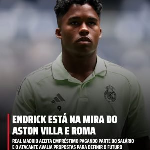 Real Madrid concorda com a saída de Endrick e Aston Villa e Roma disputam a cont…
