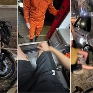 Adolescente fica ferido após bater moto na traseira de carro em Nova Mutum/MT; Veja vídeo | Power Mix