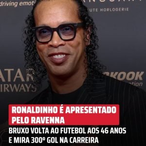 Ronaldinho Gaúcho retorna ao futebol aos 46 anos e assume novo papel no Ravenna
…