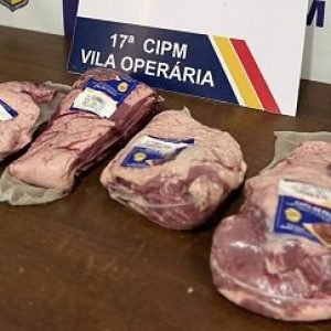 Tornozelado furta quatro peças de picanha e foge da PM pulando muros em MT | Power Mix