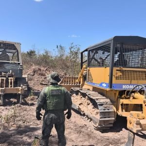 Operação ambiental paralisa garimpo e apreende maquinário em MT