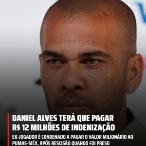 Daniel Alves foi condenado a pagar o valor ao ex-clube, onde atuou em 13 partida…