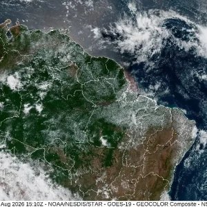 Nebulosidade se concentra no oeste e sudoeste de Rondônia, enquanto umidade do ar pode ficar baixa