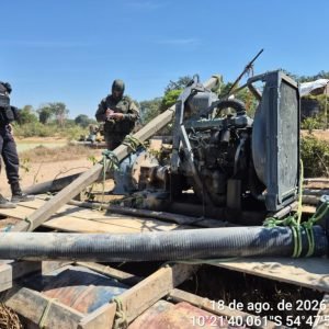 Garimpo ilegal é interditado e máquinas são apreendidas em Peixoto de Azevedo