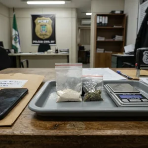 Adolescente é apreendido pela Polícia Militar com drogas, balança de precisão e celular em Nova Mutum