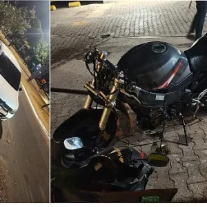 Colisão entre carro e moto é registrada no início da noite em Nova Mutum/MT