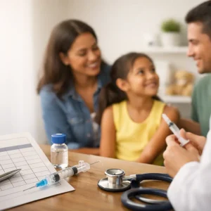 Calendário de vacinação em Mato Grosso para famílias